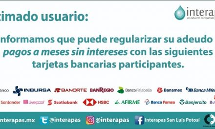 Implementa modalidad bancaria: INTERAPAS
