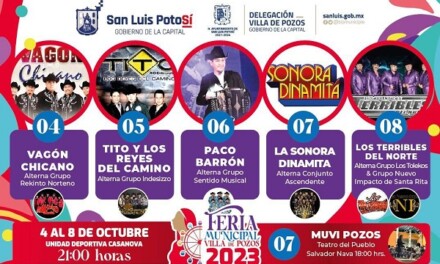 Feria Regional de Villa de Pozos del 4 al 8 de octubre